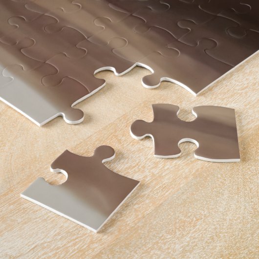 ポートレートブルネットスマイルティースヤングウーマン ジグソーパズル (側面)