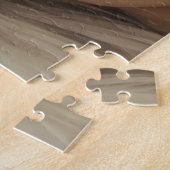 ポートレートブルネットブロンドブルーアイドヤングウーマン ジグソーパズル (側面)