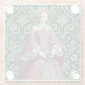 ポートレートプリンセスエリザベス・チューダー女王 ガラスコースター (裏面)