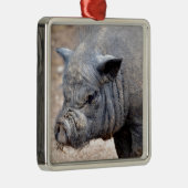 ポートレートベトナム産ポットベリーズ豚 メタルオーナメント (右)