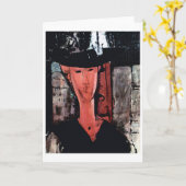 ポートレートマダムポンパドゥール,モディリアーニ カード (黄色い花)