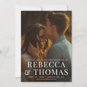 ポートレートモダン写真の結婚式の日付を保存 マグネット招待状 (正面)