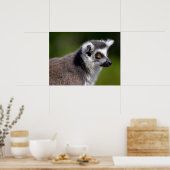 ポートレートリング尾葉書の四角いシール ポスター (キッチン)