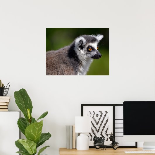 ポートレートリング尾葉書の四角いシール ポスター (ホームオフィス)