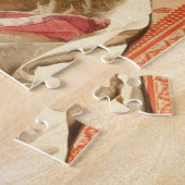 ポートレートレオニラファインアート油絵画小 ジグソーパズル (側面)