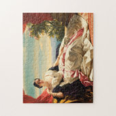 ポートレートレオニラファインアート油絵画小 ジグソーパズル (縦)