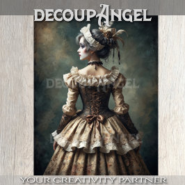 ポートレートレディのアンティーク時代 – デコページ –  薄葉紙