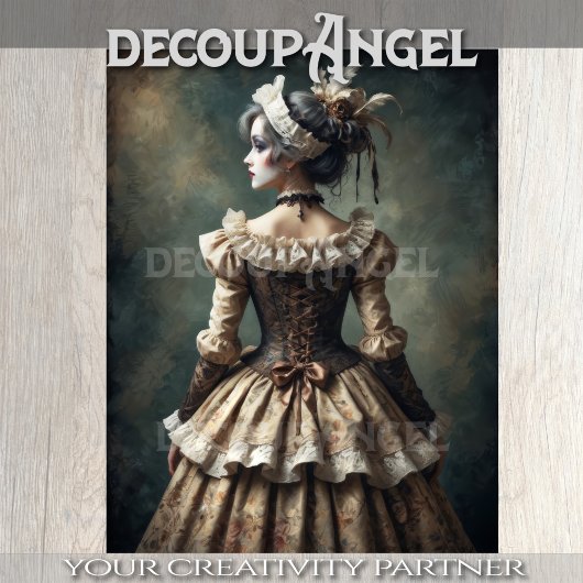 ポートレートレディのアンティーク時代 – デコページ – 薄葉紙