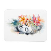 ポートレート仏木炭の水彩画ポスター マグネット (横)