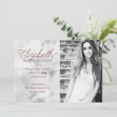 ポートレート写真の卒業発表 案内状 (スタンド正面)