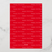 ポートレート写真ハッピーホリデーバラ金ゴールド 箔シーズンカード (裏面)