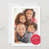 ポートレート写真モダンミニマルフェスティバル斑赤 シーズンカード (正面)