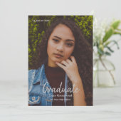 ポートレート写真卒業パーティー招待状 招待状 (スタンド正面)
