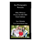 ポートレート写真縦型 マグネット名刺 (正面縦)