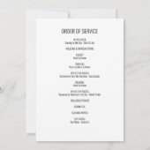 ポートレート写真葬儀順序サービスカード 招待状 (裏面)