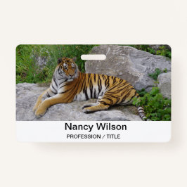 ポートレート写真：シベリアの虎 バッジ