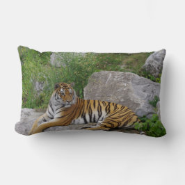 ポートレート写真：シベリアの虎 ランバークッション