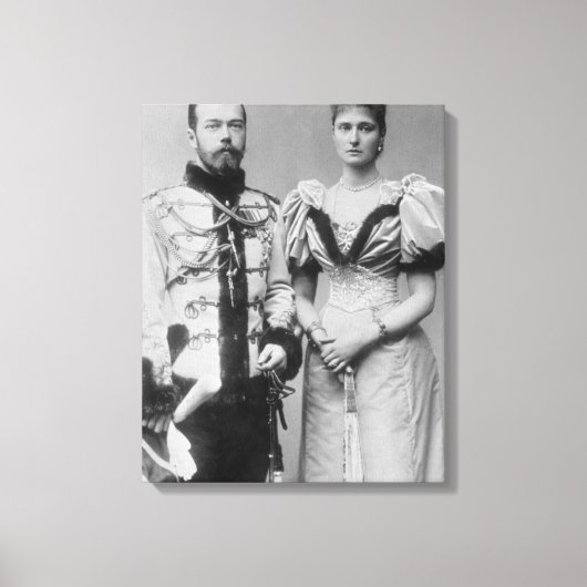 ポートレート写真:Tsar Nicholas II (1868年~1918年) キャンバスプリント (正面)