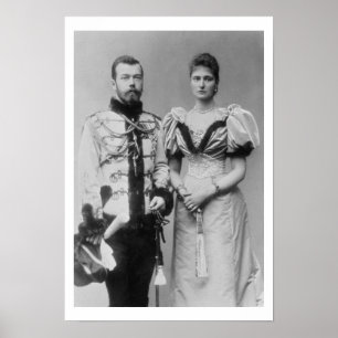 ポートレート写真:Tsar Nicholas II (1868年~1918年) ポスター