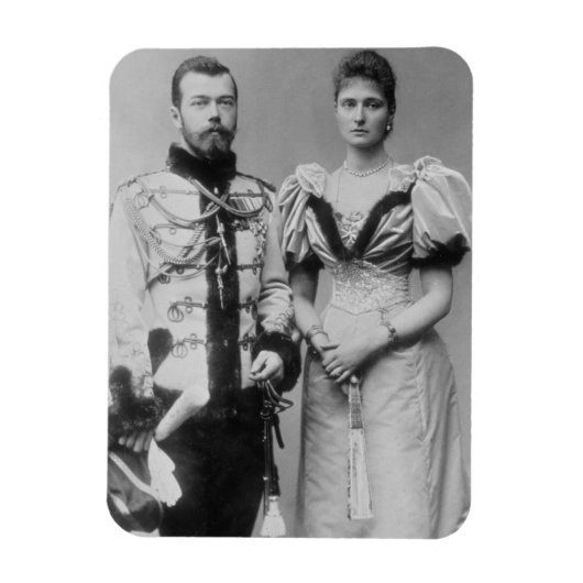 ポートレート写真:Tsar Nicholas II (1868年~1918年) マグネット (縦)