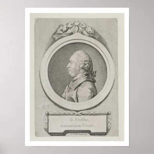 ポートレート勉強のジョージ・スタブズ(1724-1806) (ソフト – ポスター (正面)
