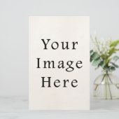 ポートレート文房具紙レパーソナライズされたタヘッド 便箋 (スタンド正面)