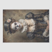 ポートレート演劇女優#1Decoupage 薄葉紙 (正面)