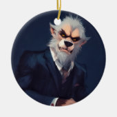 ポートレート狼男 セラミックオーナメント (正面)