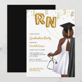 ポートレート看護学校卒業党 招待状 (正面/裏面)