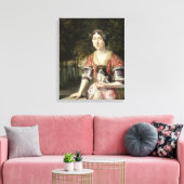 ポートレート着る女性赤と白|過去記事 キャンバスプリント (インサイチュ (リビング))