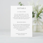 ポートレート結婚式詳細カード 招待状 (スタンド正面)