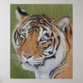 ポートレート絵画の大きな猫虎 ポスター (正面)