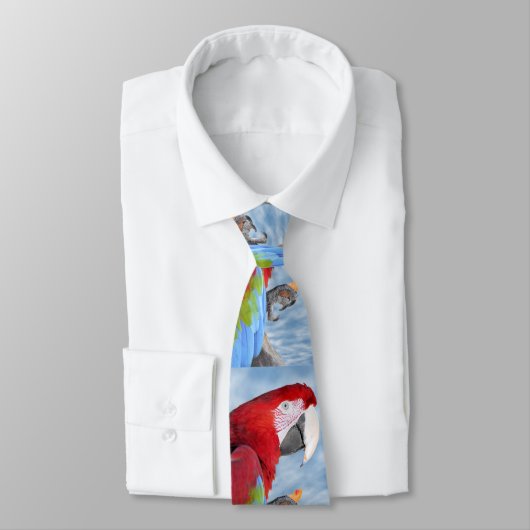 ポートレート緋色マコー食べーニンジン ネクタイ (タイ)