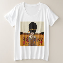 ポートレート芸術 プラスサイズTシャツ