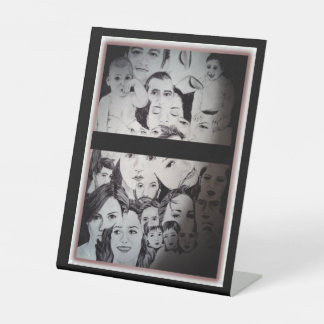 ポートレート違う有名人 台座サイン