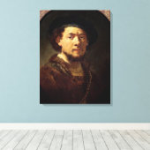 ポートレート金ゴールド鎖 キャンバスプリント (インサイチュ (ウッドフロア))