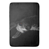 ポートレート頭かわいいラマと黒い背景 バスマット (正面縦)