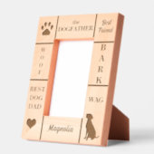 ポートレート4x6ドッグ最高のパパエバー名前をカスタムする レーザー彫刻フレーム (左)