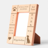 ポートレート4x6ドッグ最高のMOMエバー名前をカスタムする レーザー彫刻フレーム (左)