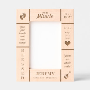 ポートレート5 x 7新生児 パーソナライズされた レーザー彫刻フレーム