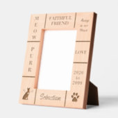 ポートレート5x7ペット記念エンジェル猫の名前の年 レーザー彫刻フレーム (左)