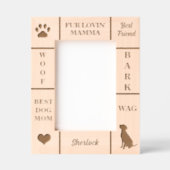 ポートレート5x7最高のドッグMOMエバー名前をカスタムする レーザー彫刻フレーム (正面)