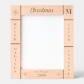 ポートレート8x10クリスマス私たちの家族パーソナライズされた レーザー彫刻フレーム (正面)