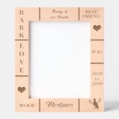 ポートレート8x10ペット記念エンジェルドッグネーム年 レーザー彫刻フレーム (正面)