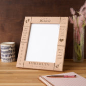 ポートレート8x10新生児 パーソナライズされた レーザー彫刻フレーム (左)