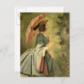 ポートレート・アンナ、アーティストの娘、1860 ポストカード (正面/裏面)