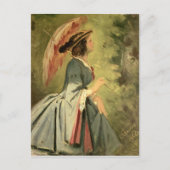 ポートレート・アンナ、アーティストの娘、1860 ポストカード (正面)