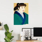 ポートレート – ウッドブロックアートプリント ポスター (ホームオフィス)
