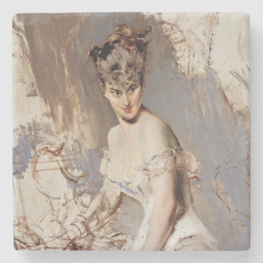 ポートレート・オブ・アリス・レグノー(女性美しい) ストーンコースター (正面)