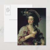 ポートレート・オブ・アンナ・ダヴィア – ベルヌッチ， 1782 ポストカード (正面/裏面)